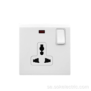 Brittiskt vägguttag Single Pole Universal Socket Outlet